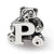 Sterling Silver Kids Letter P Bead Charm hide-image