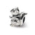 Kids Squirrel Charm Bead in Sterling Silver