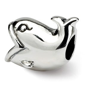 Sterling Silver Kids Whale Bead Charm hide-image