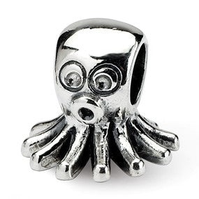 Sterling Silver Kids Octopus Bead Charm hide-image