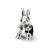 Kids Bunny Charm Bead in Sterling Silver