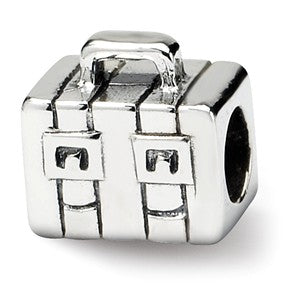 Sterling Silver Kids Suitcase Bead Charm hide-image