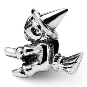 Sterling Silver Kids Witch Bead Charm hide-image