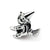 Kids Witch Charm Bead in Sterling Silver
