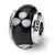 Sterling Silver Kids Black Hand-blown Glass Bead Charm hide-image