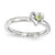 Sterling Silver Peridot Heart Ring