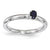 Sterling Silver Created Sapphire Single Stone Ring