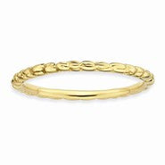 Sterling Silver Gold-plated Twisted Ring