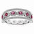 Sterling Silver Created Ruby & White Sapphire Flip Ring