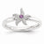 Sterling Silver Amethyst Starfish Ring