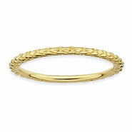 Gold Plated Sterling Silver Criss-cross Ring