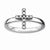 Sterling Silver Cross Diamond Ring