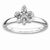 Sterling Silver Fleur De Lis Diamond Ring