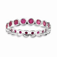Sterling Silver Ruby Ring