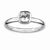 Sterling Silver Cushion Cut White Topaz Ring