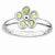 Sterling Silver Peridot Flower Ring
