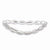 Sterling Silver Polished Rhodium-plate Wave Ring