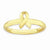 18k Gold Plated Sterling Silver Awareness Ribbon Ring