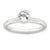 Sterling Silver High 5mm April Swarovski Ring