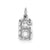 Small Diamond-cut #6 Charm in Sterling Silver