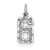 Sterling Silver Small Diamond-cut #6 Charm hide-image