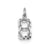 Small Diamond-cut #8 Charm in Sterling Silver