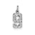 Small Diamond-cut #9 Charm in Sterling Silver