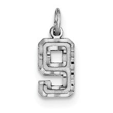 Sterling Silver Small Diamond-cut #9 Charm hide-image