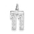 Sterling Silver Small #11 Charm hide-image