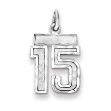 Sterling Silver Small #15 Charm hide-image