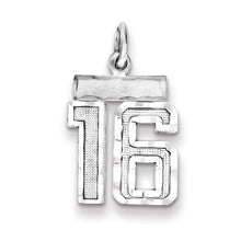 Sterling Silver Small #16 Charm hide-image