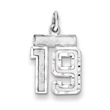 Sterling Silver Small #19 Charm hide-image