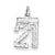 Sterling Silver Small #21 Charm hide-image