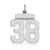 Sterling Silver Small Polished Number 38 Charm hide-image