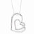 Sterling Silver Antiqued CZ Thank You Mother Hearts Necklace