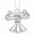 Sterling Silver CZ Angel Of Kindness Angel Necklace