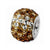 Brown Graduated Crystal Charm Bead in Sterling Silver