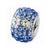 Blue Graduated Crystal Charm Bead in Sterling Silver