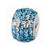 Lt. Blue Graduated Crystal Charm Bead in Sterling Silver