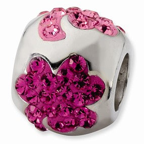 Sterling Silver Shades of Pink Flower Bead Charm hide-image