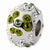 Sterling Silver White & Green Crystal Flower Bead Charm hide-image