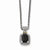 14K Yellow Gold and Silver Antiqued Onyx Necklace