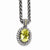 14K Yellow Gold and Silver Antiqued Lemon Quartz Necklace
