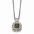 14K Yellow Gold and Silver Black Diamond Necklace