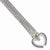 Sterling Silver with 14K Yellow Gold Diamond Heart Bracelet