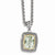 14K Yellow Gold and Silver Green Quartz Necklace