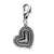 Amore La Vita Sterling Silver 3-D Antiqued Heart Charm hide-image