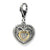Amore La Vita Sterling Silver W/14k Gold 3-D Ant. Dia. Heart Charm hide-image