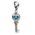 Amore La Vita Sterling Silver W/14k Gold Blue Topaz Antique Key Charm hide-image
