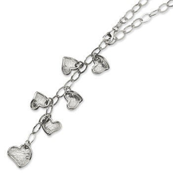 Sterling Silver Fancy Heart Necklace